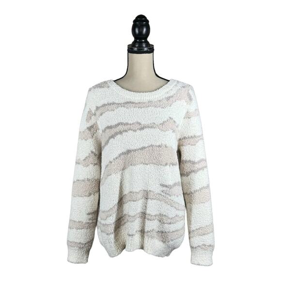 Barefoot Dreams CozyChic Seaside Crew Neck Pullover Sweater - Picture 2 of 5